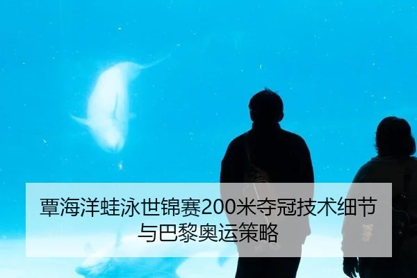 覃海洋蛙泳世锦赛200米夺冠技术细节与巴黎奥运策略